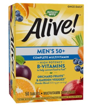남성종합비타민 추천 - 네이쳐스 웨이 얼라이브 맨즈 50+ 울트라 멀티비타민