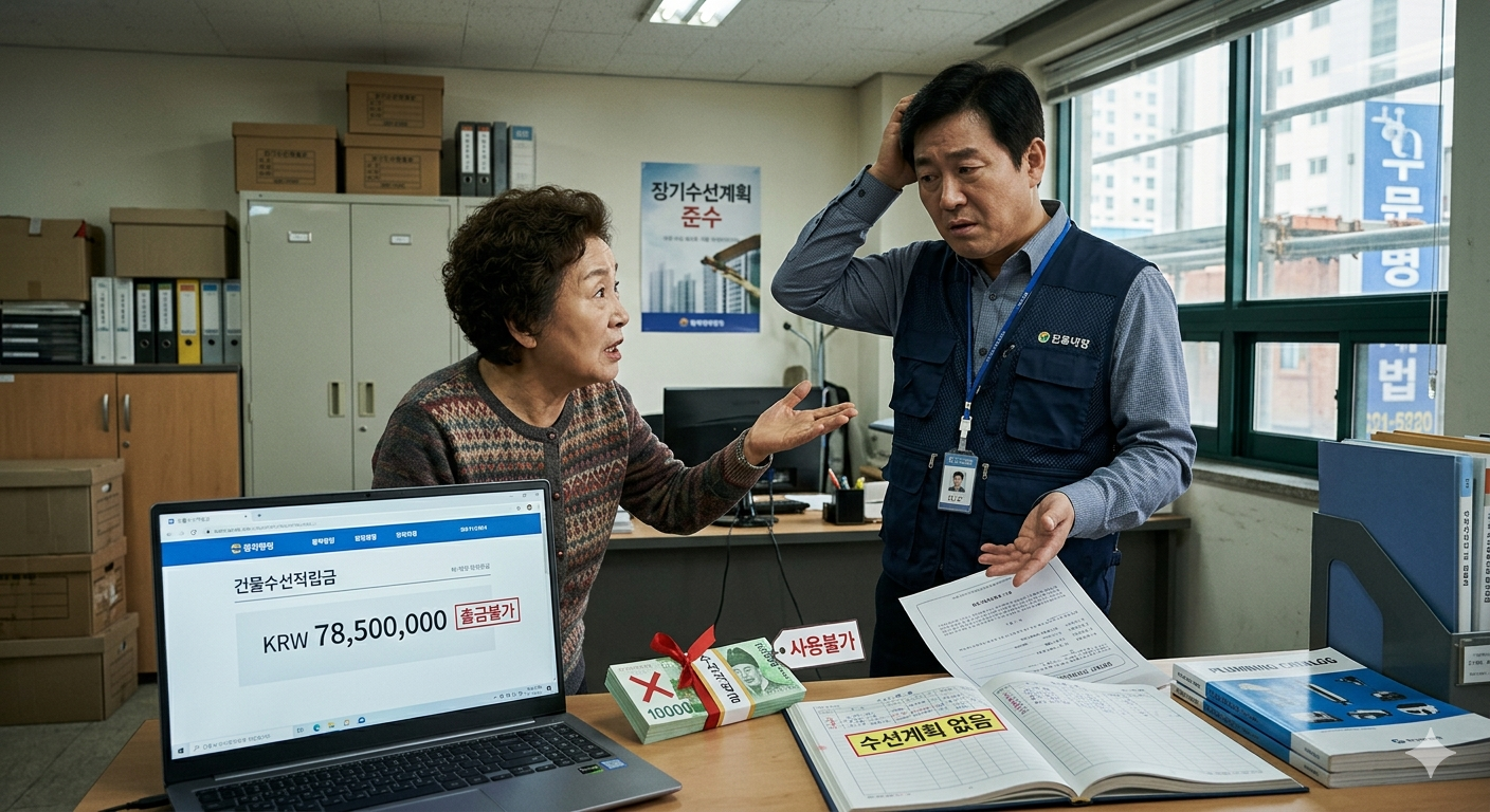 수선계획 없이 쌓인 수선적립금, 일반 공사에 쓰려면? &mdash; 2가지 합법적 방법 완전 정리