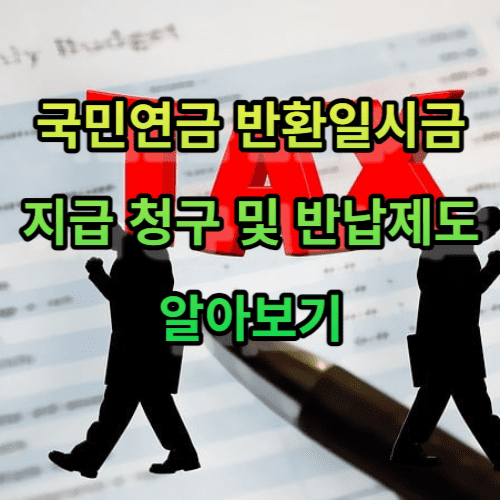 국민연금 반환일시금 지급 청구 및 반납제도 알아보기