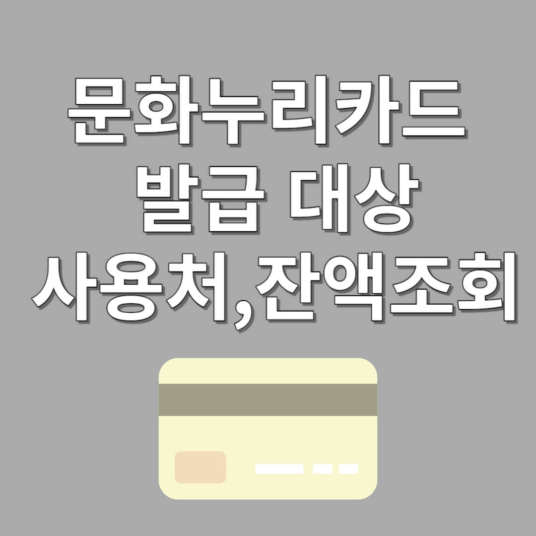 문화누리카드-발급대상-사용처-잔액조회