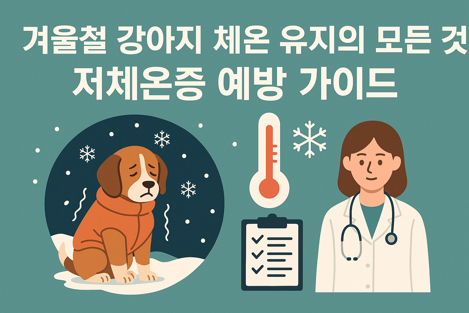 겨울철 강아지 체온 유지의 모든 것 — 저체온증 예방 가이드 이미지
