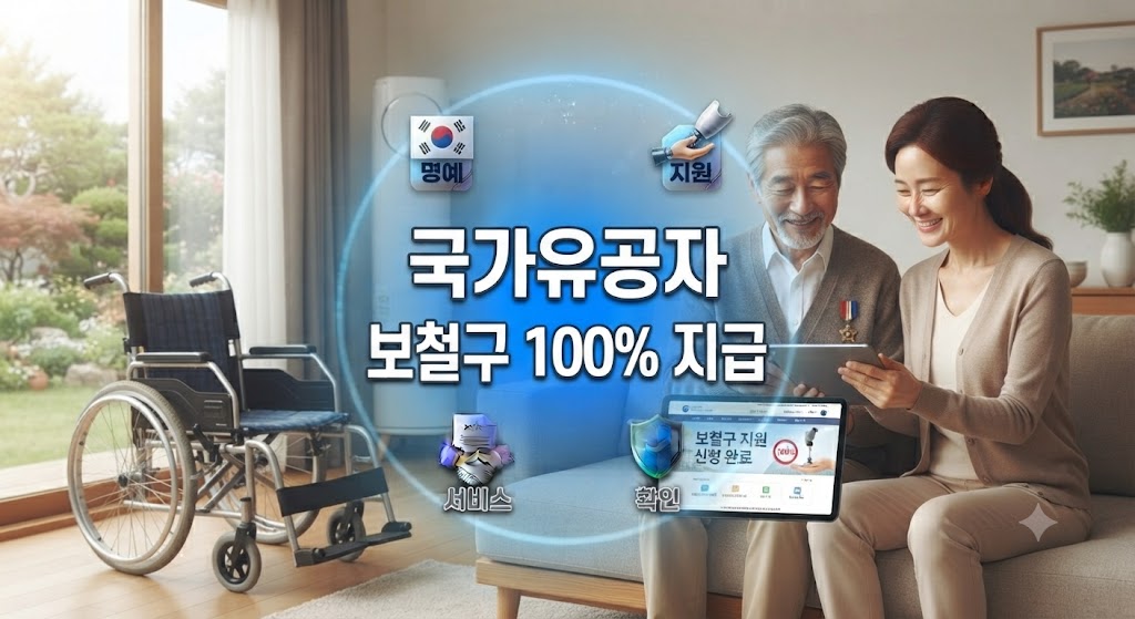 국가유공자가 휠체어 지급받은 모습