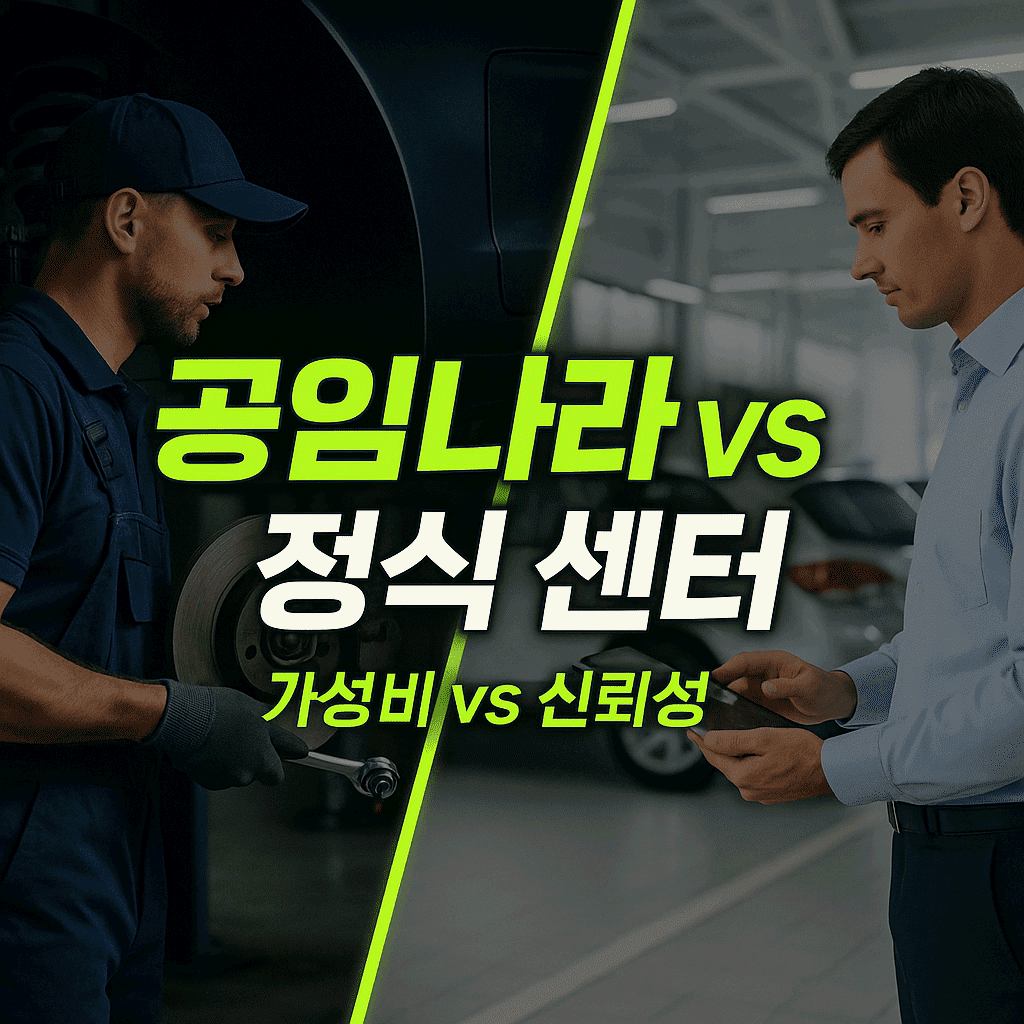 공임나라 vs 정식 센터, 가성비 vs 신뢰성