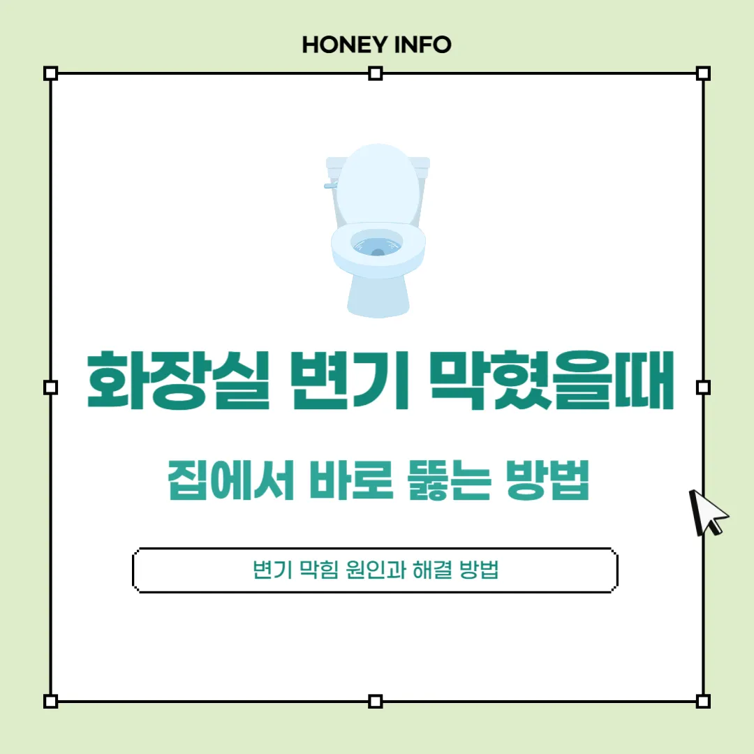 화장실 변기 막혔을때