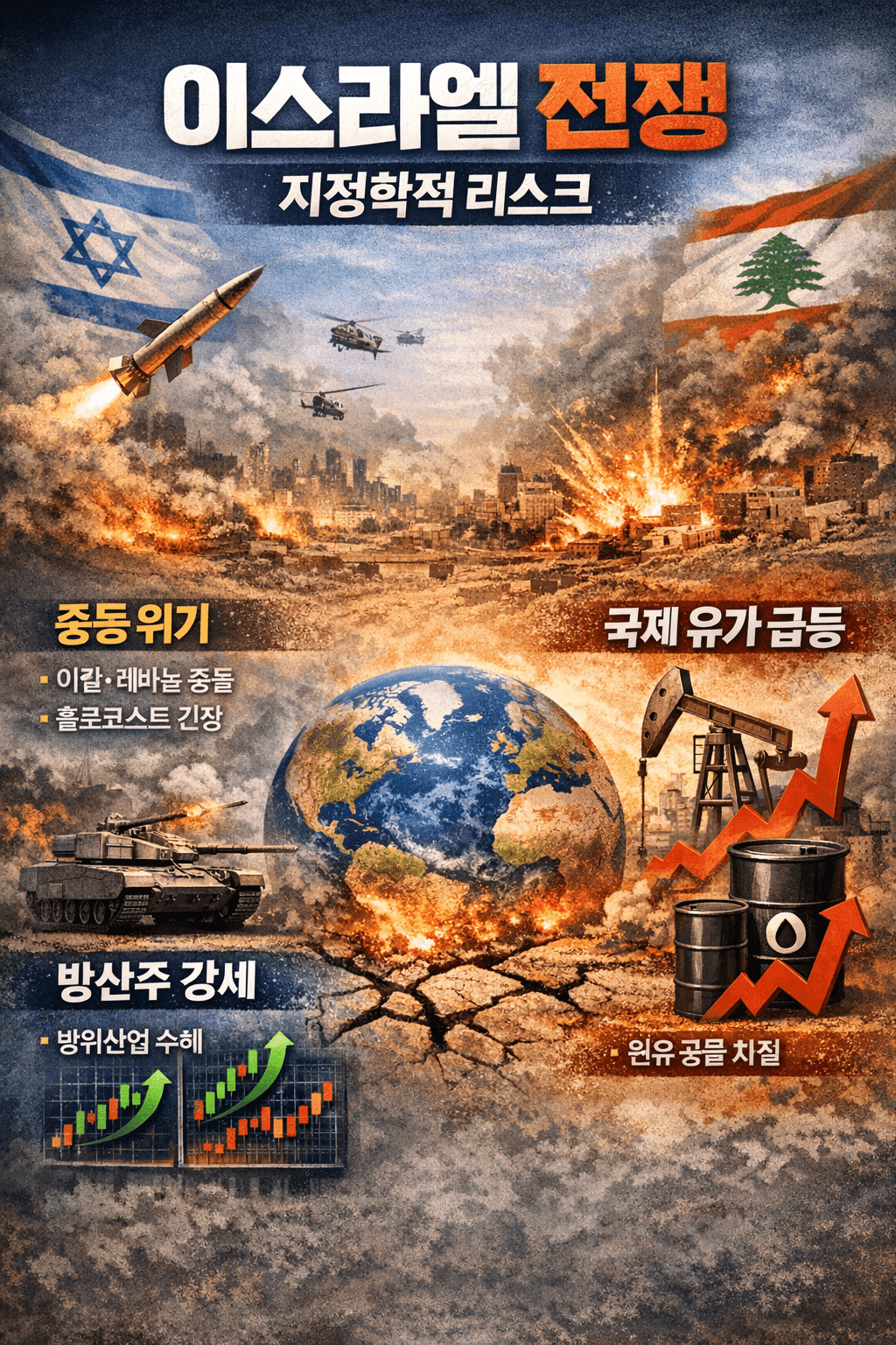 이스라엘 전쟁 (지정학적 리스크, 방산주, 유가)