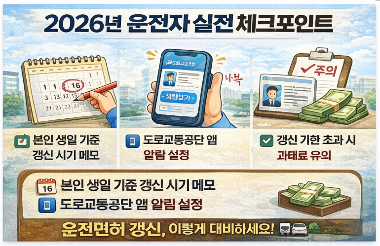 🚗 5. [2026년 운전면허 갱신 기준 변경]｜연말 대란 사라진다