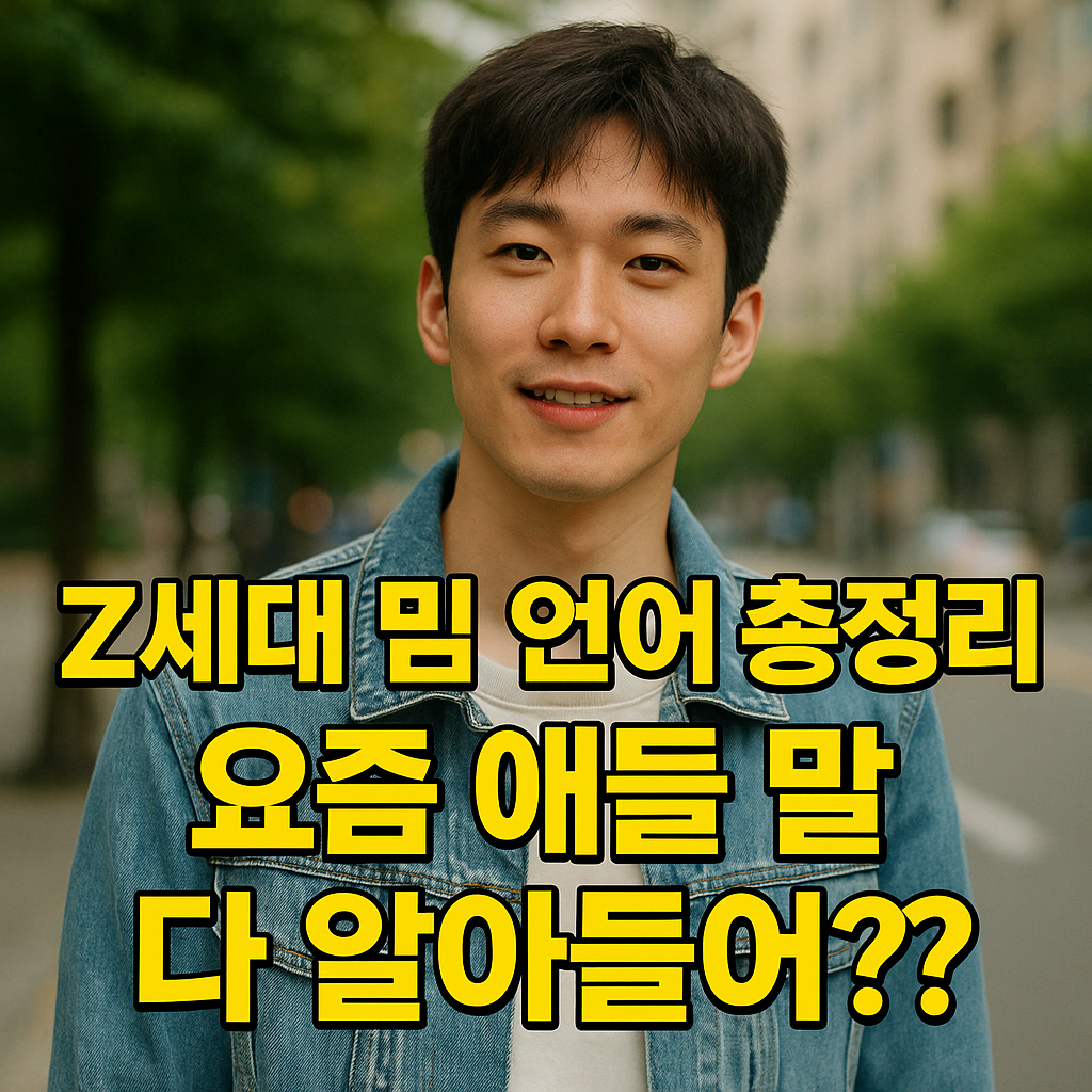 Z세대 밈 언어 총정리!요즘 애들 말 다 알아들어?