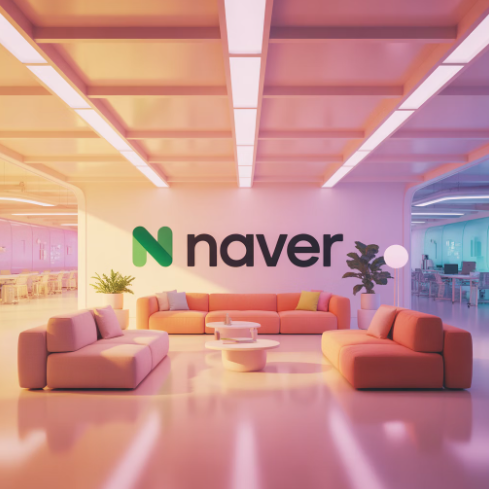 네이버의 AI 전략 - 네이버 회사 내부 예시 일러스트
