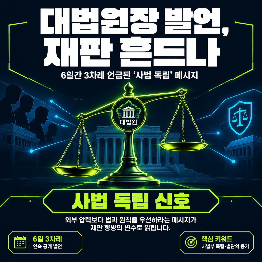 대법원장 발언, 재판 흔드나