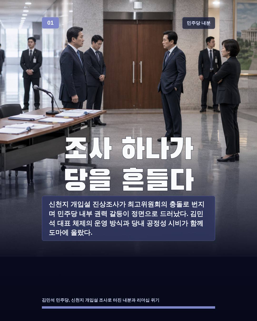 조사 하나가 당을 흔들다