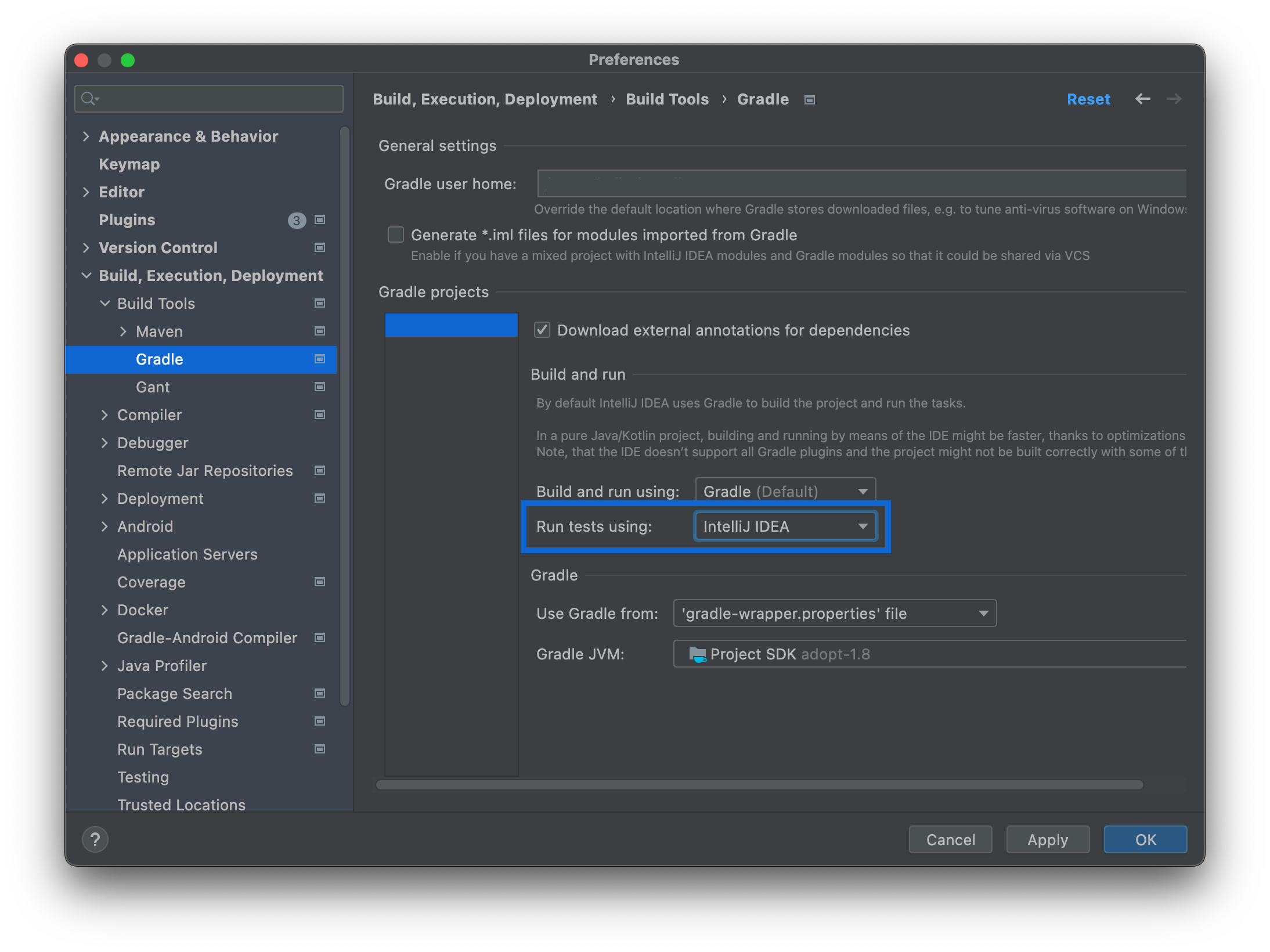 Run-tests-using을-gradle에서-intellij-idea로-바꾼모습니다.