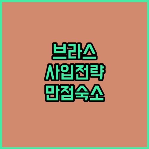 상파울루 브라스 도매 사입 전략 실전..