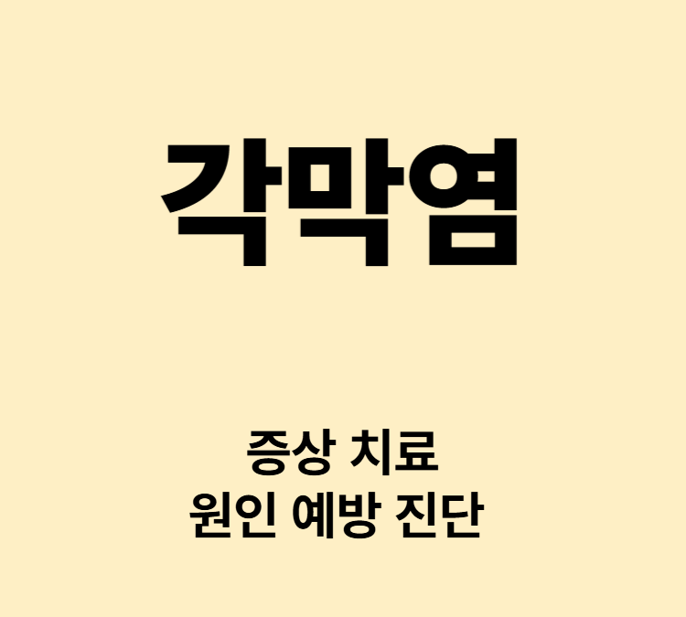 눈 통증 이물감 충혈 눈부심 눈물증가 증상 각막염 치료