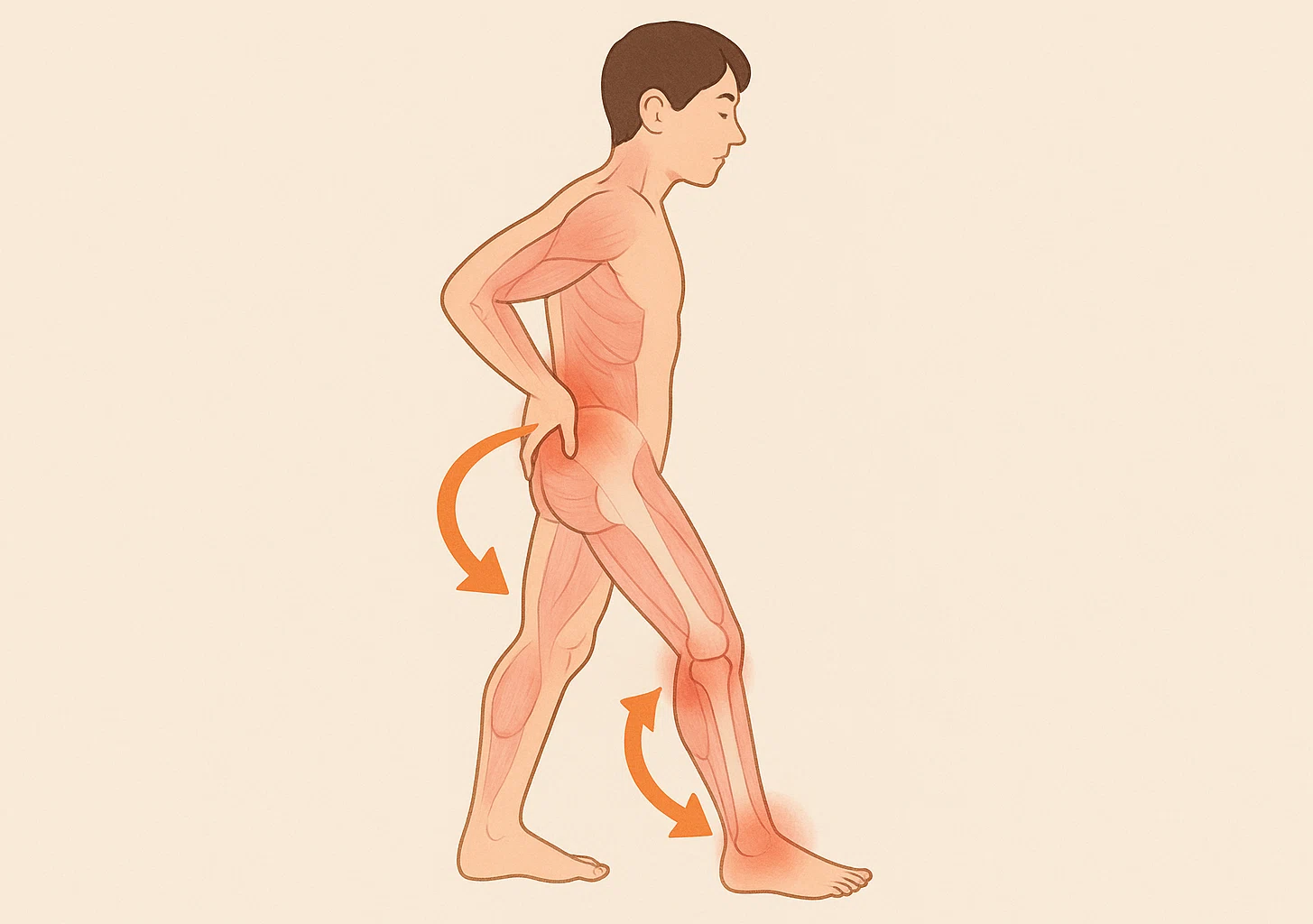 무릎, 고관절, 허리까지 이어지는 근육과 관절 스트레스