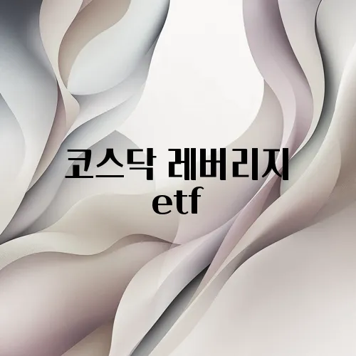 코스닥 레버리지 etf