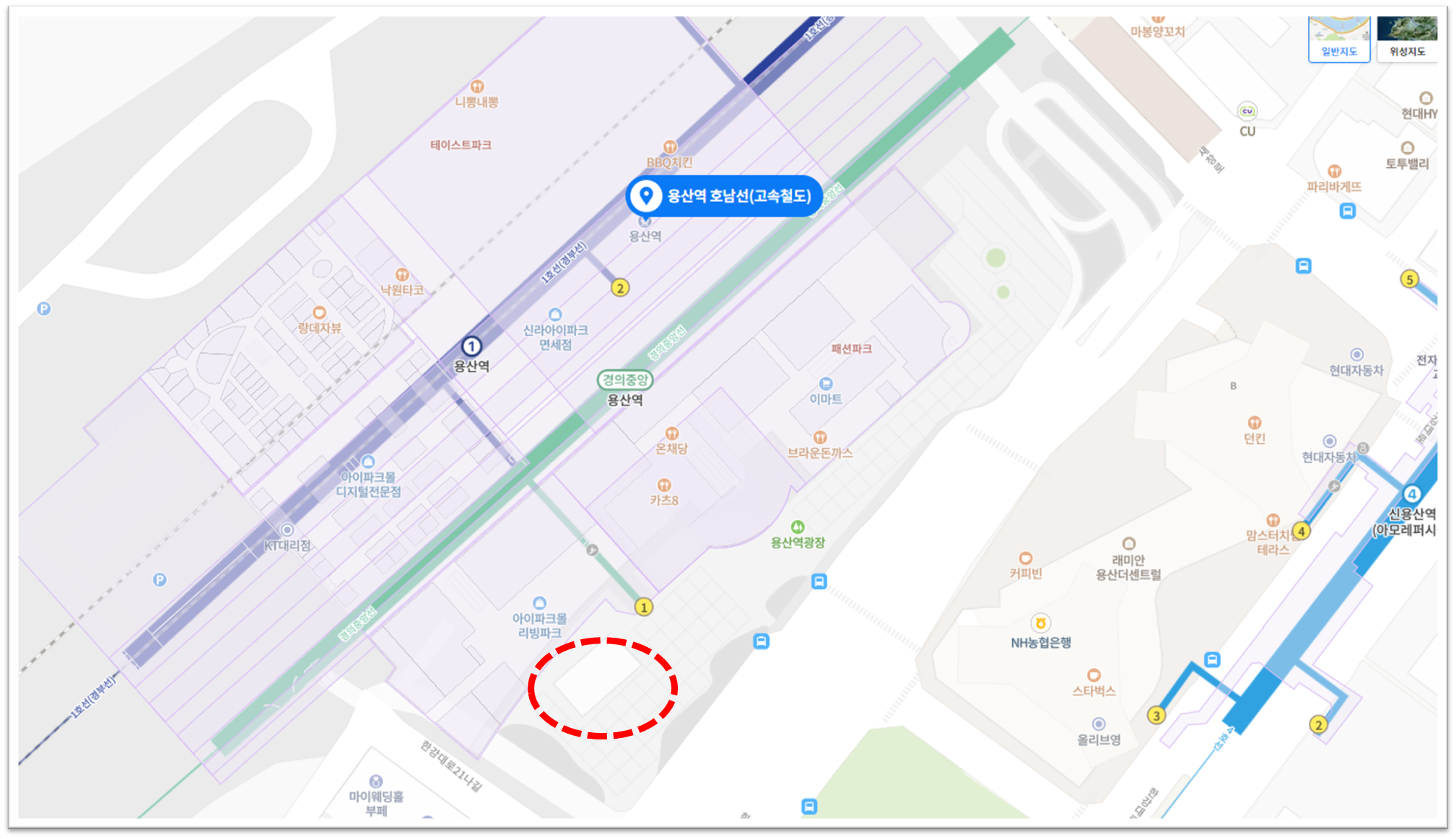 용산역 흡연구역