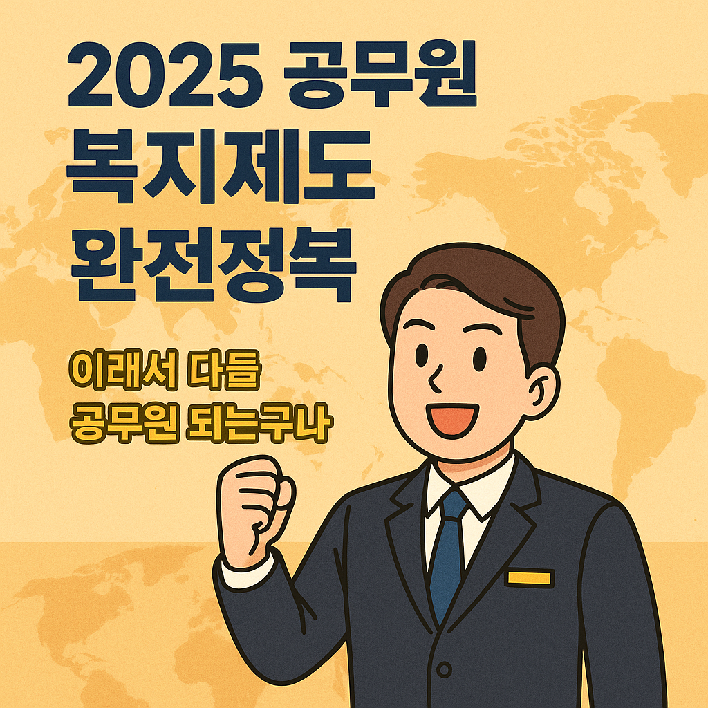 2025 공무원 복지 제도 - 주거지원, 의료복지, 복지포인트, 가족 지원 헤택, 휴가, 여가, 휴직 제도, 복지시설, 공무원 연금, 공무원 퇴직 후, 안내