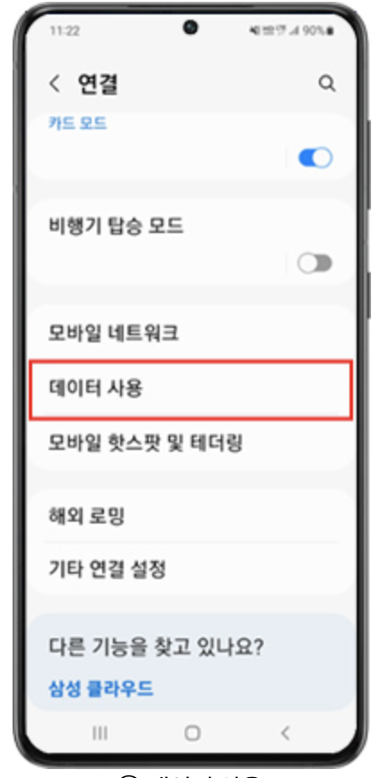 데이터 사용량 확인방법
