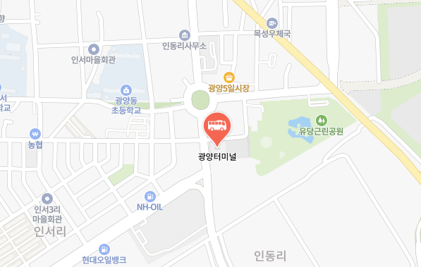 광양터미널 위치-지도