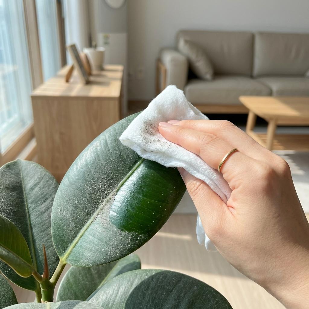 잎만 닦아줘도 정화율 20% 올라가는 비결