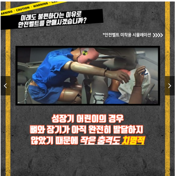 뒷좌석도 안전벨트 필수