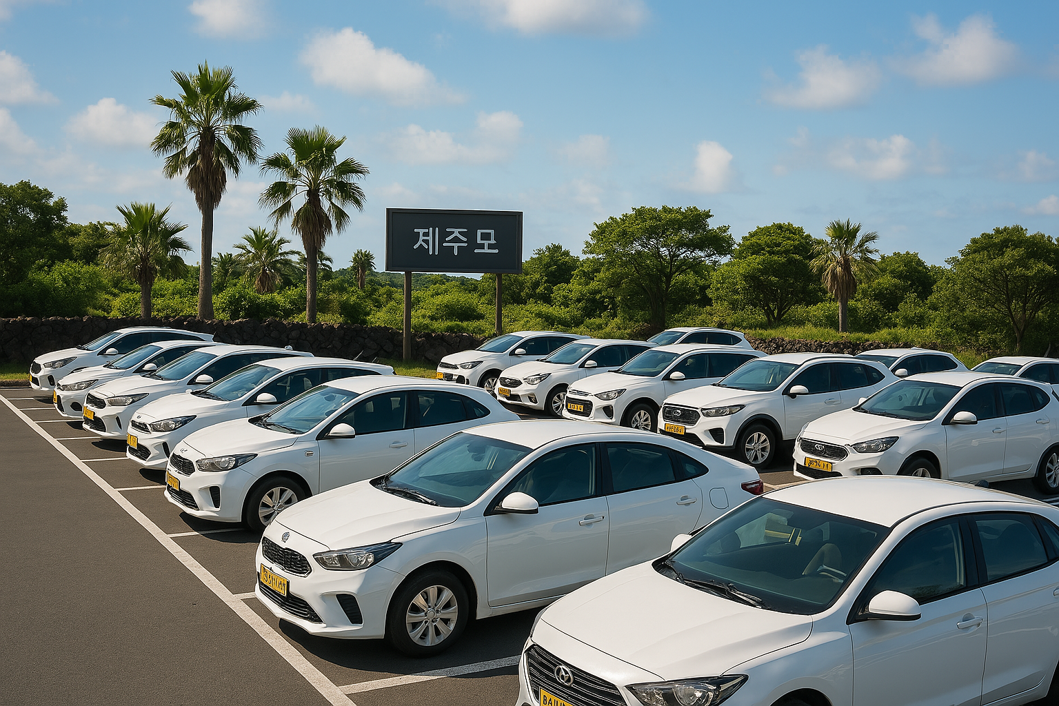 제주도렌터카 주차장 사진