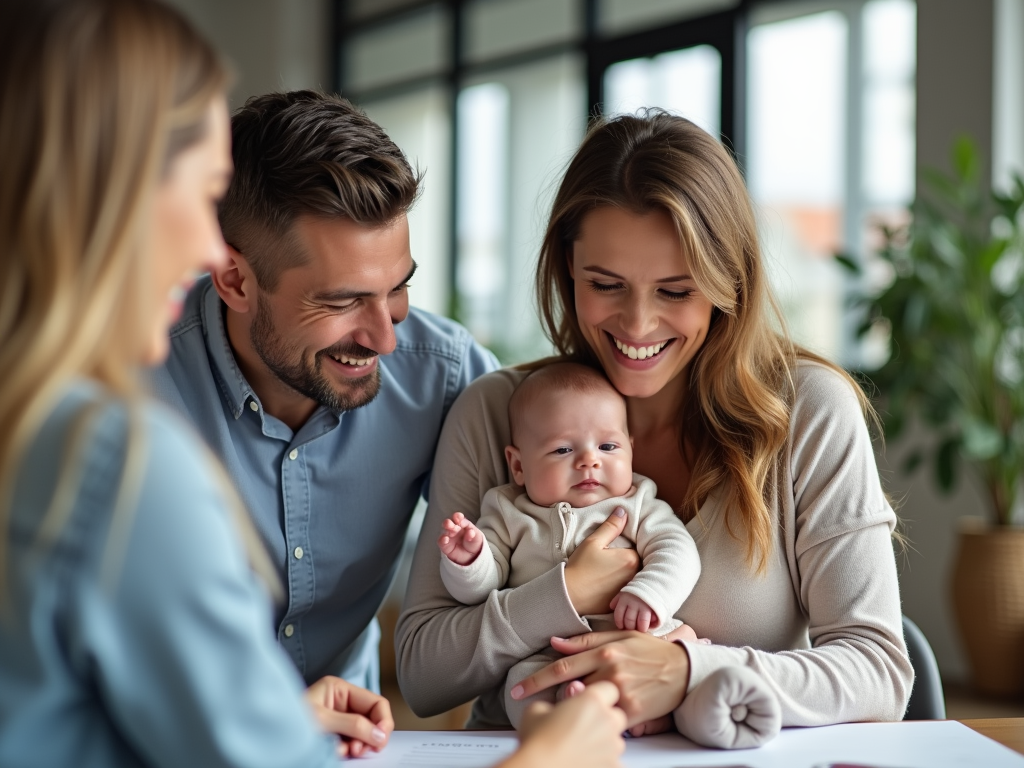 육아지원금을 신청하는 모습