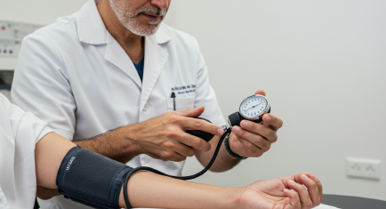 혈압 재는 사람