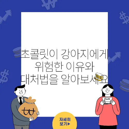 초콜릿이 강아지에게 위험한 이유와 대처법을 알아보세요