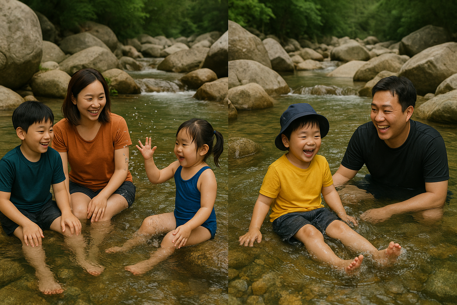 계곡에서 물놀이하는 꿈