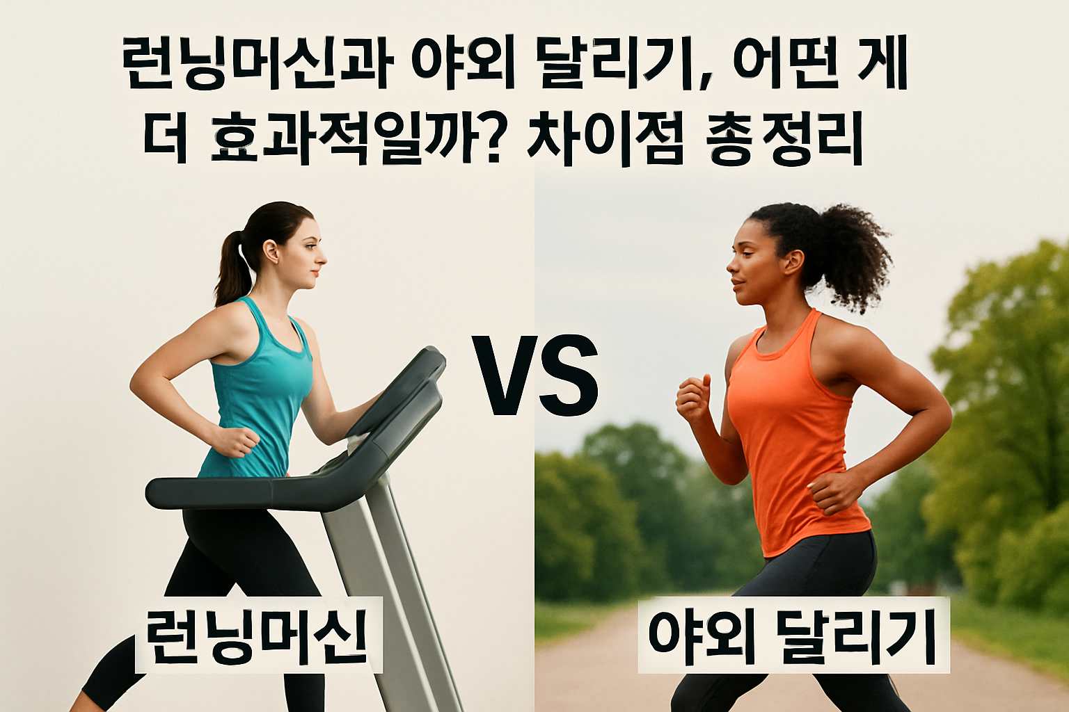 런닝머신과 야외 달리기, 어떤 게 더 효과적일까? 차이점 총정리