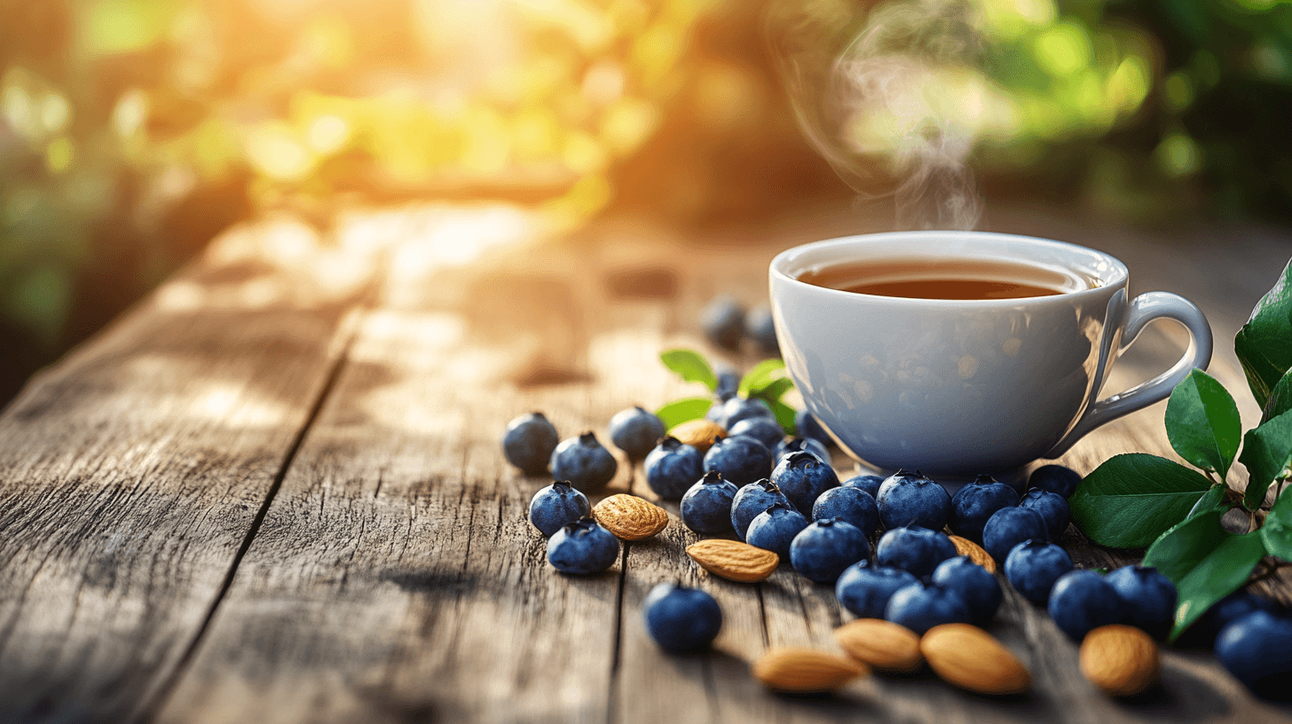 녹차와-블루베리