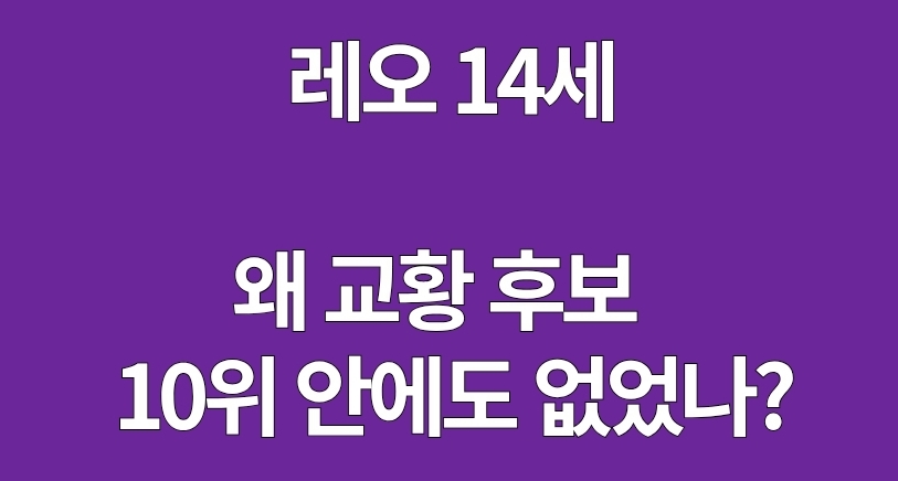 레오14세가 왜 교황후보 10위 안에 없었는지를 셜명하는 텍스트