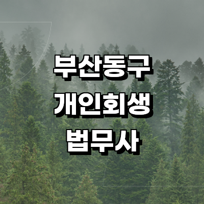 부산 동구 개인회생 법무사