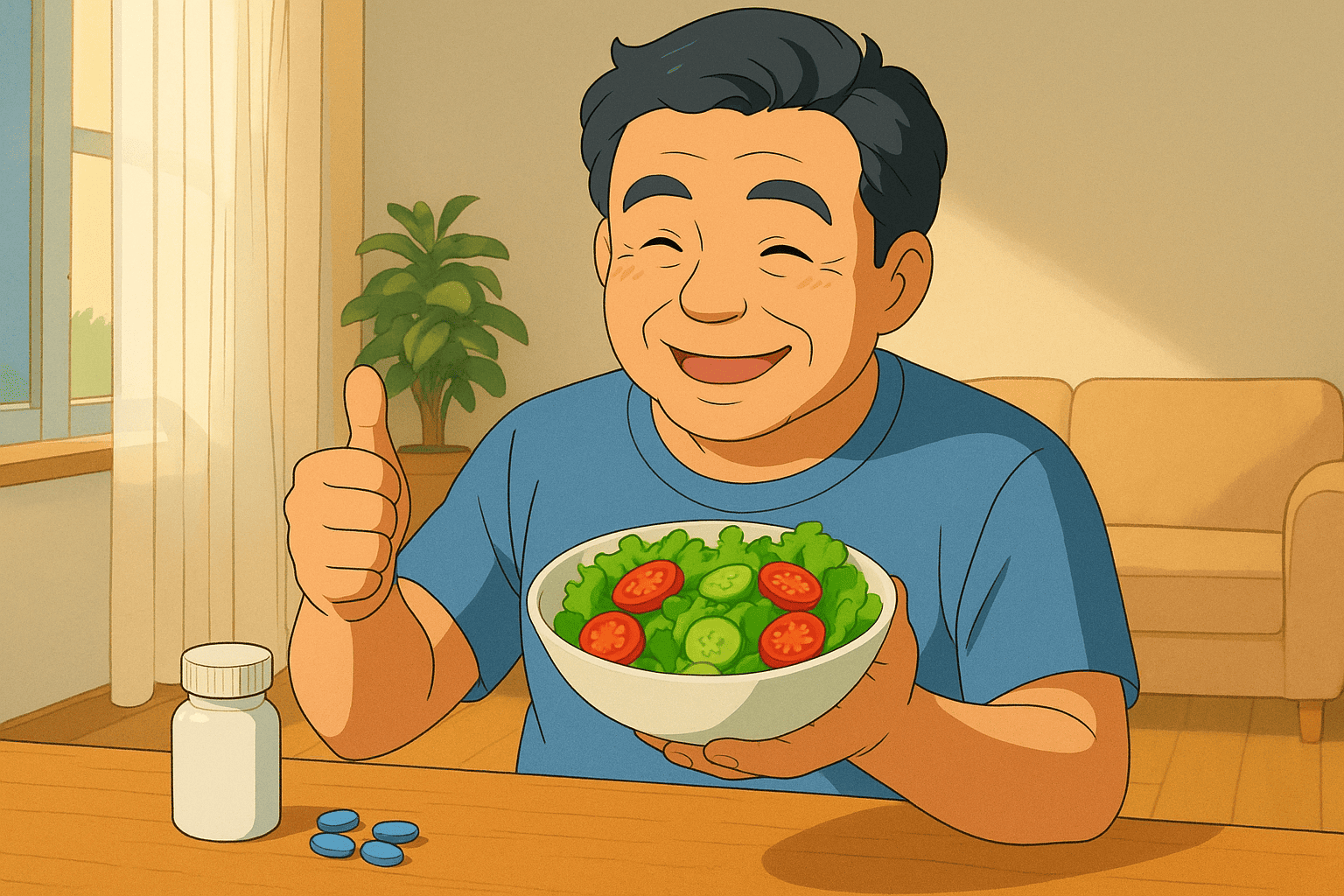 건강식단으로 혈당관리하는 이미지