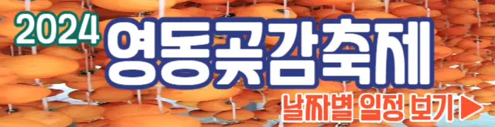 영동곶감축제 일정 보기