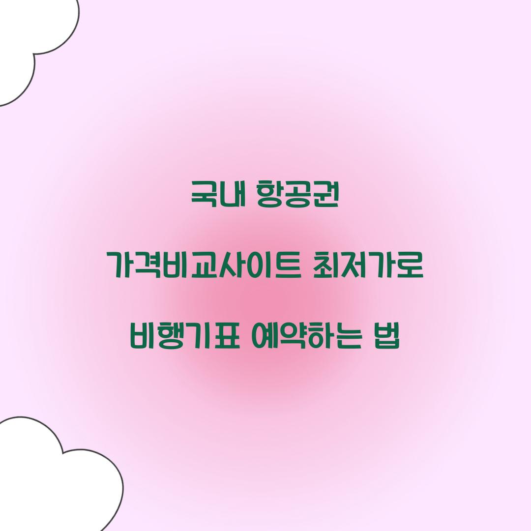 국내 항공권 가격비교사이트