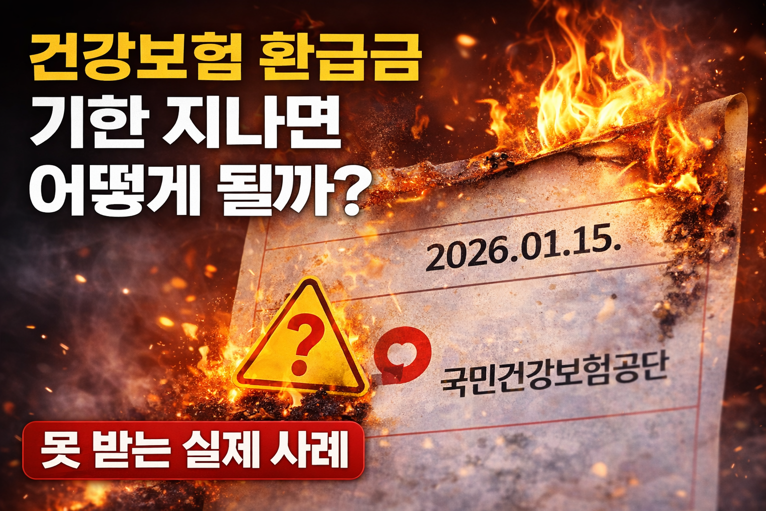 건강보험 환급금 기한 지나면 못 받는 실제 사례 신청기간 놓치면 소멸되는 이유