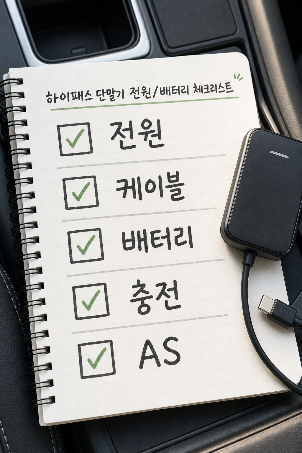 하이패스 단말기 전원 안켜짐 배터리 케이블 확인 순서를 보여주는 이미지