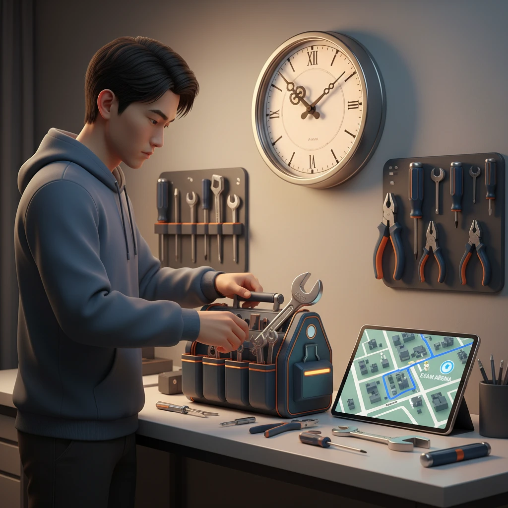 기능장 실기 수험표 입실 시간 확인 ..