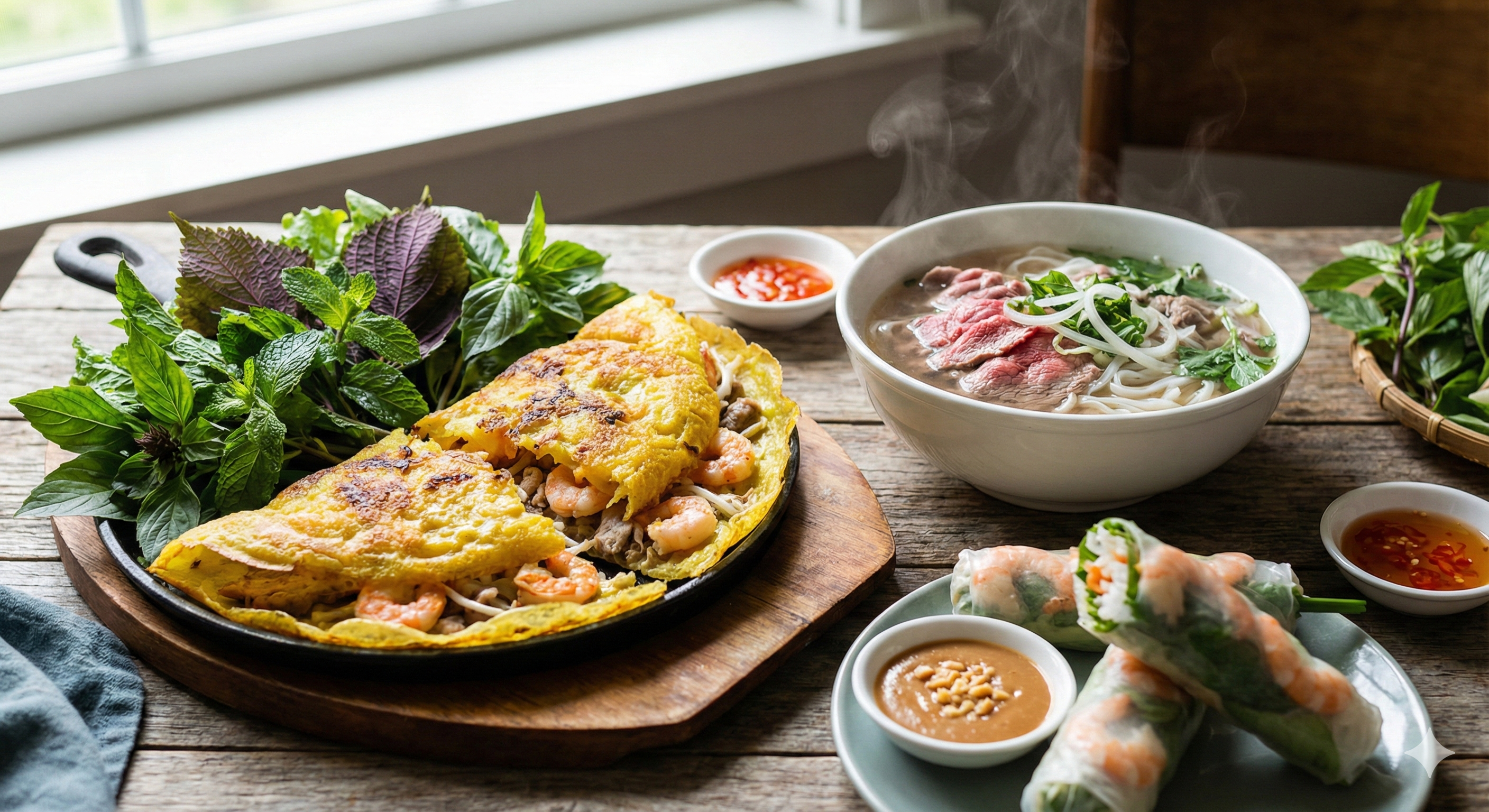 베트남 비 오는 날 음식 반쎄오 쌀국수