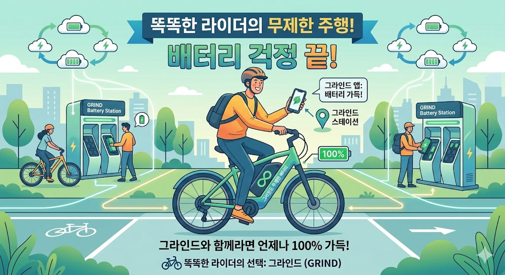 그라인드와 함께라면 배터리 충전 걱정 끝