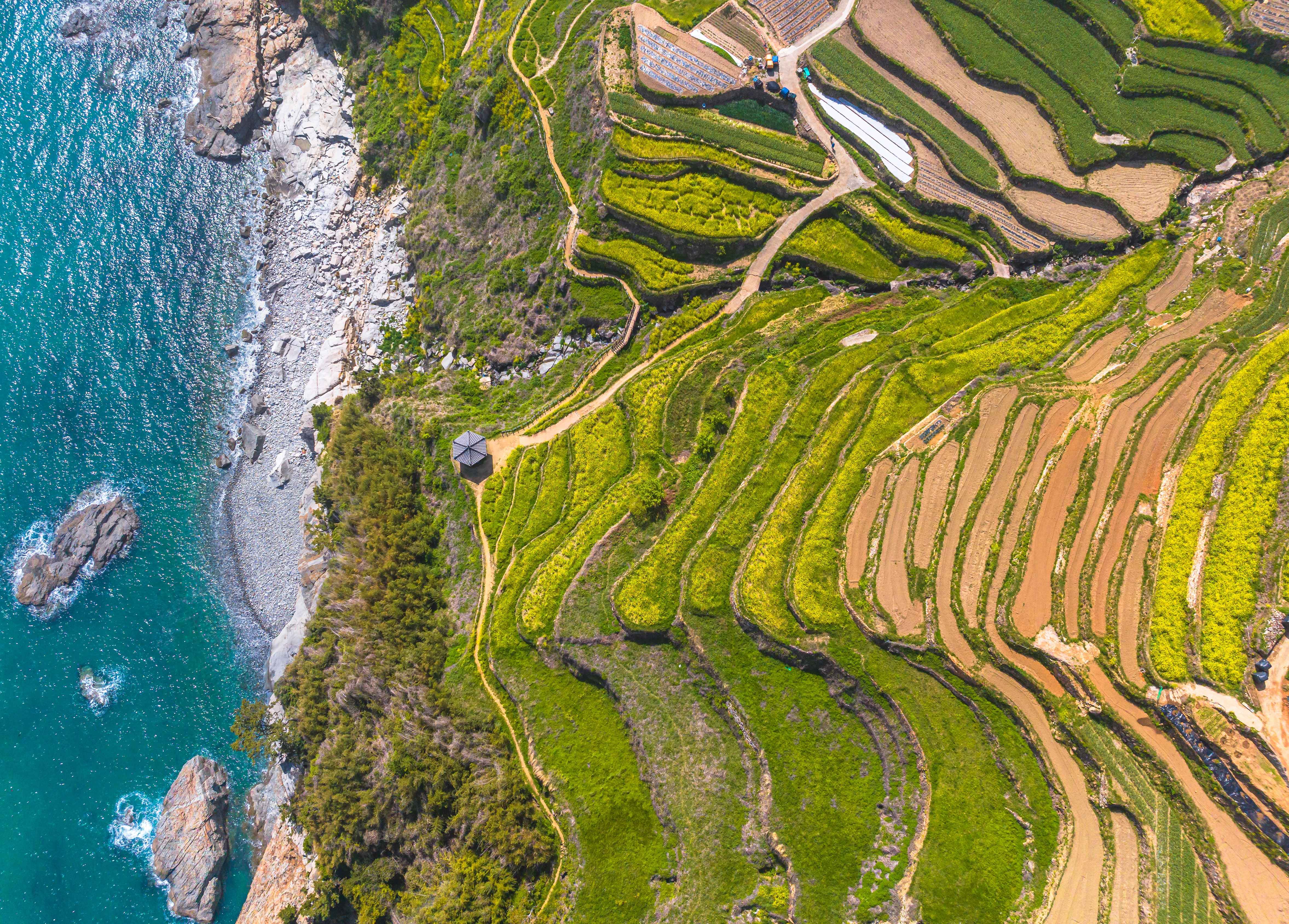 남해 가천 다랭이 마을 사진