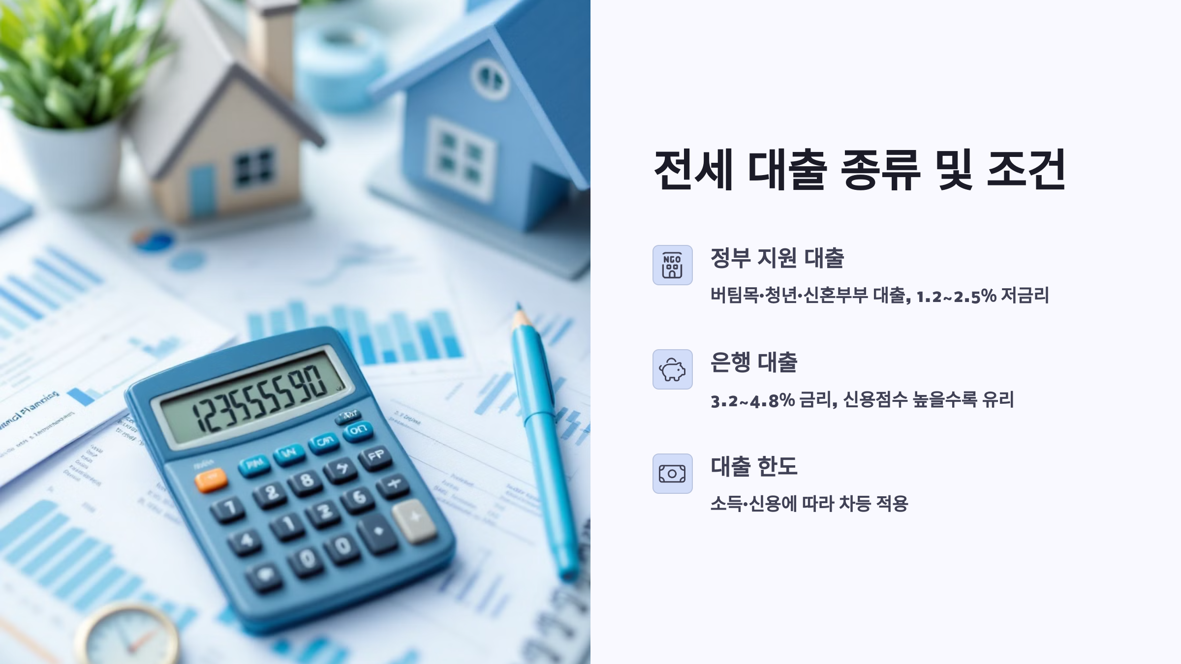 전세 대출 종류 및 조건