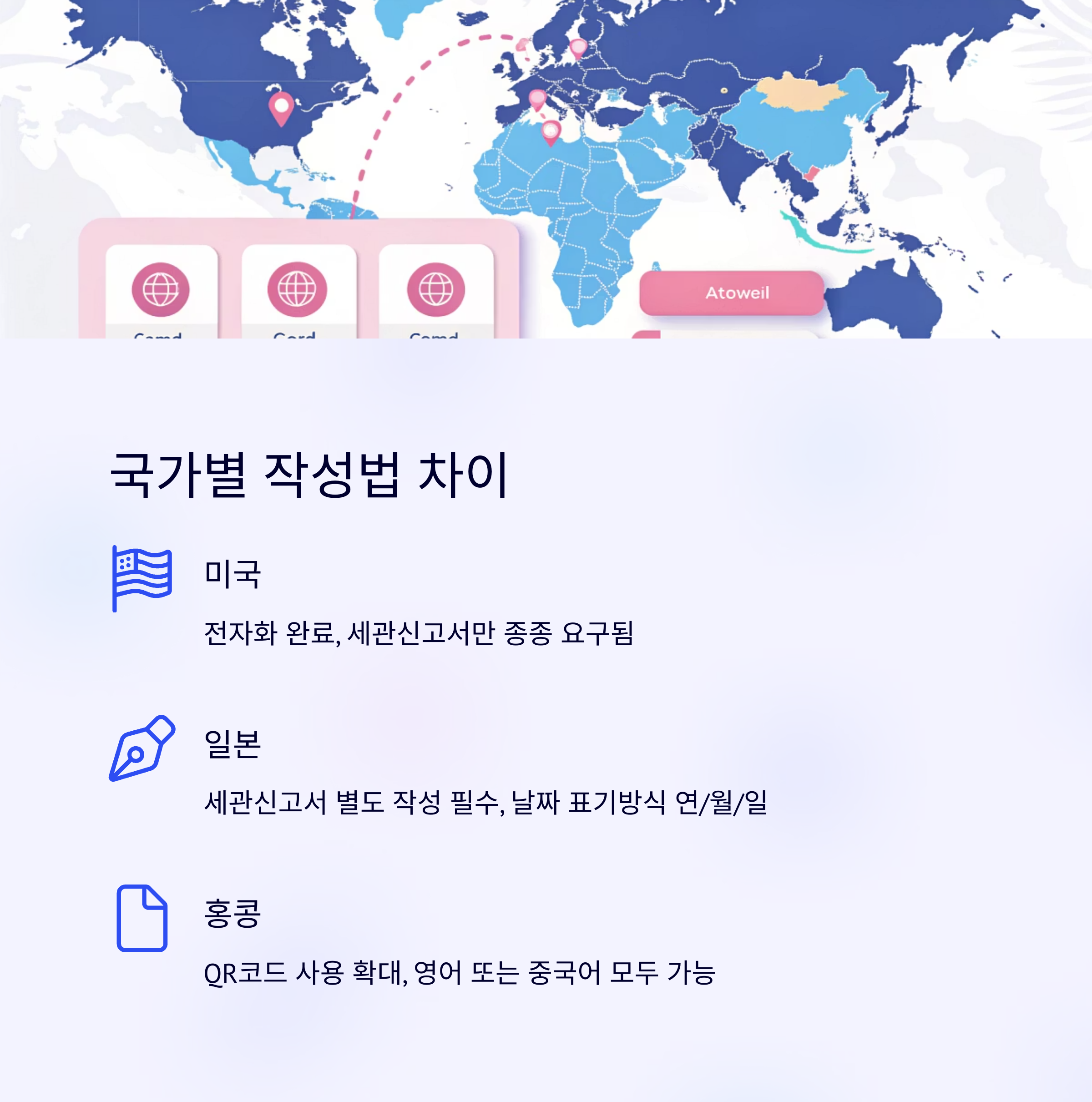 국가별 작성법 차이