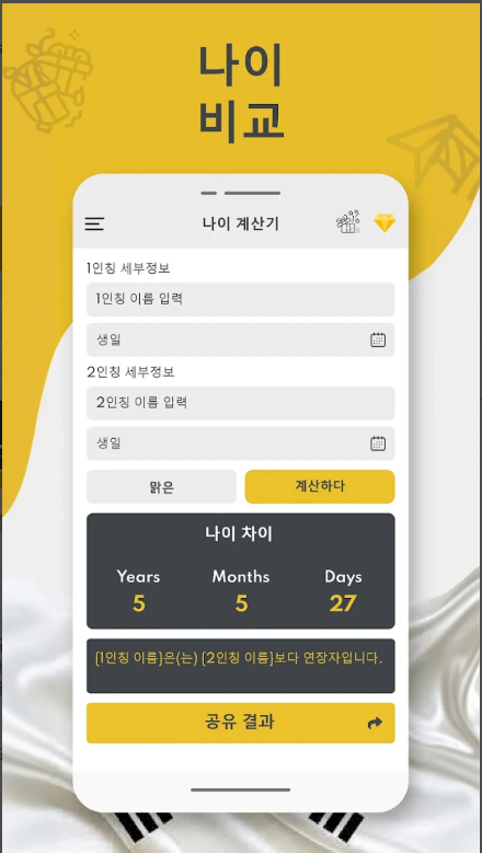 만 나이 계산기, 생년월일 나이 계산법