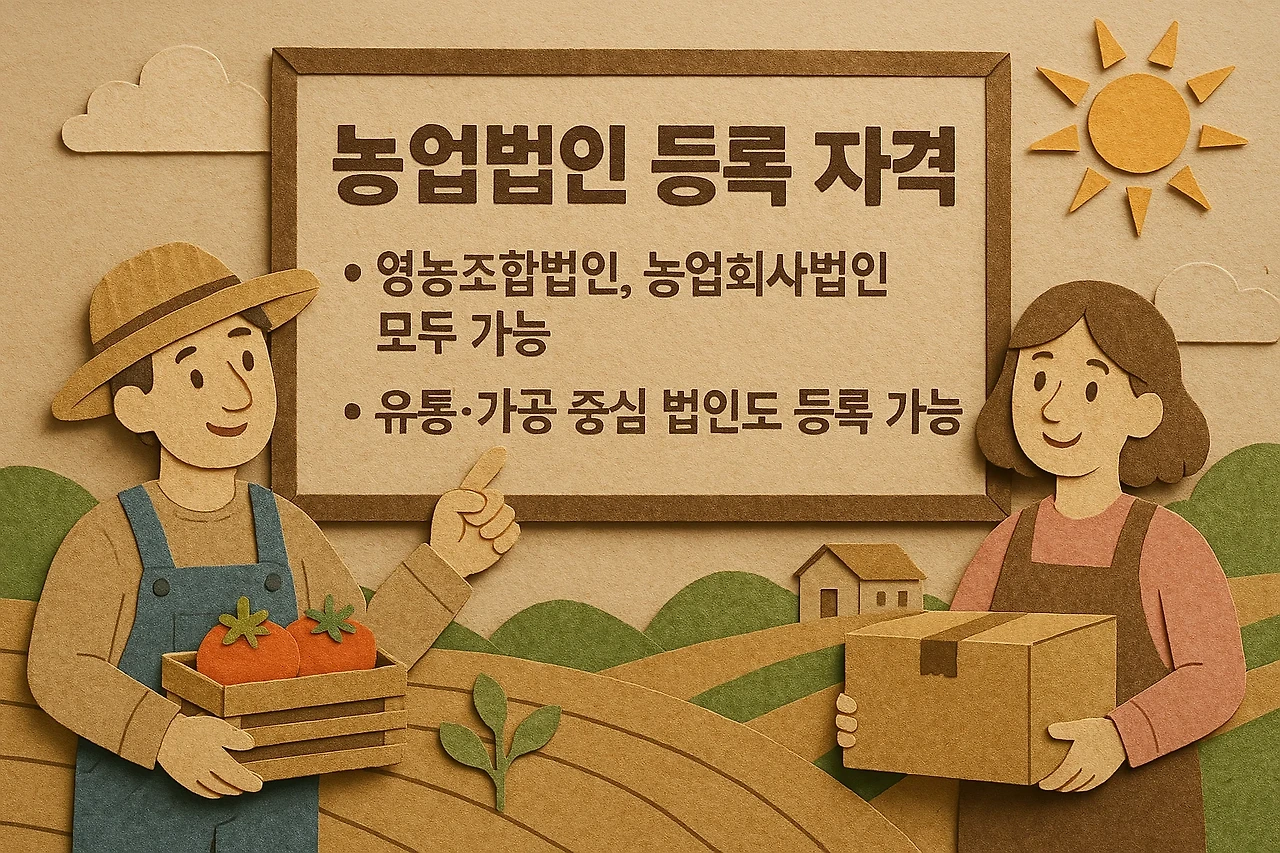 농업법인 등록 자격