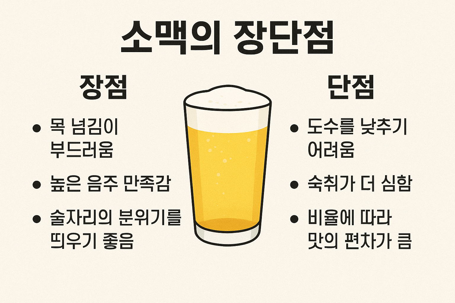 소맥의 장단점