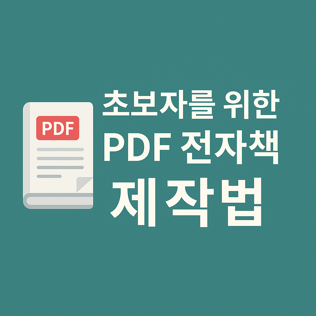 글 못 써도 가능한 전자책 만들기 가이드: 초보자를 위한 PDF 전자책 제작법