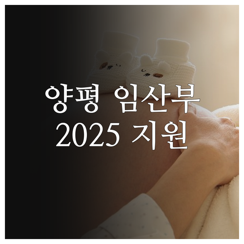 양평군 2025 임산부 엽산제, 철분..